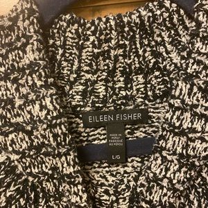 Eileen Fisher black and white sweater